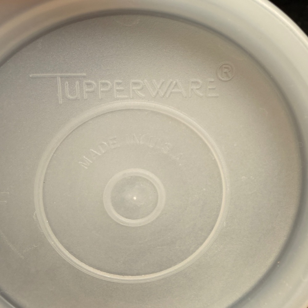 Tupperware Replacement Lids 296-50 Sheer White Round Seal 3 Inch Set of 3 USA - Picture 3 of 5